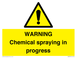 WARNING Chemical spraying in progress